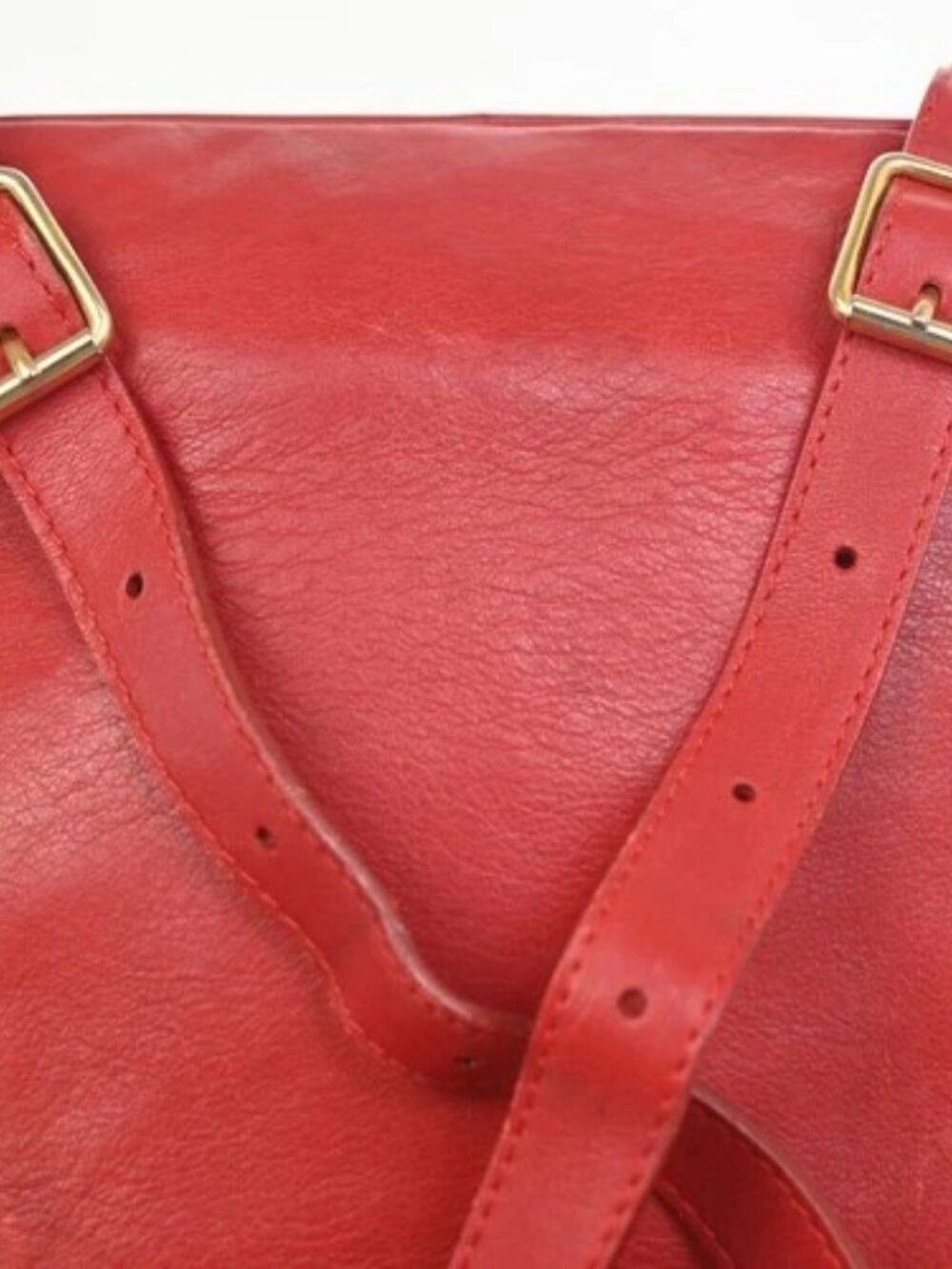 GUCCI Logo Bamboo Drawstring Mini Backpack Bag Leather Red GHW Italy 62ZA194 - Picture 8 of 16